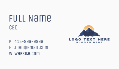 Mountain Adventure Hiking Business Card Image Preview
