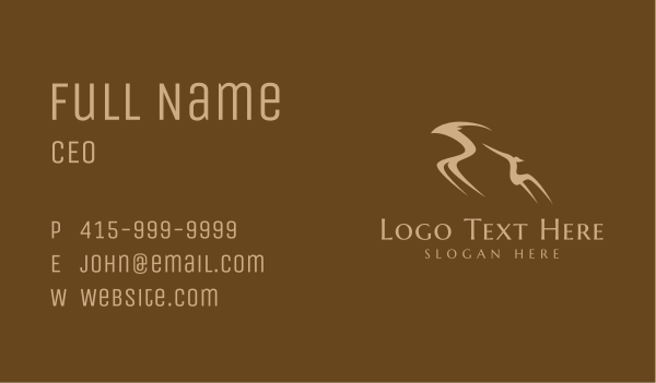 Wild Gazelle Animal Business Card Design Image Preview