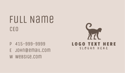 Monkey Animal Brand Business Card Image Preview