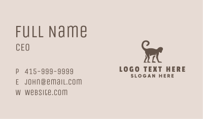 Monkey Animal Brand Business Card Image Preview