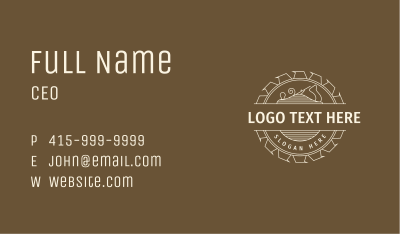 Vintage Handyman Carpentry Badge Business Card Image Preview