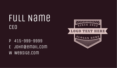 Vintage Western Brand Business Card Image Preview