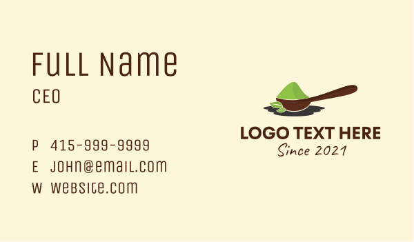 Herbal Spice Powder  Business Card Design Image Preview