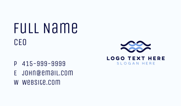 Waves Technology Firm Business Card Design Image Preview