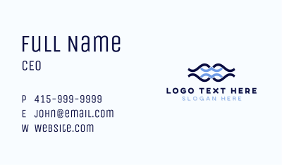 Waves Technology Firm Business Card Image Preview