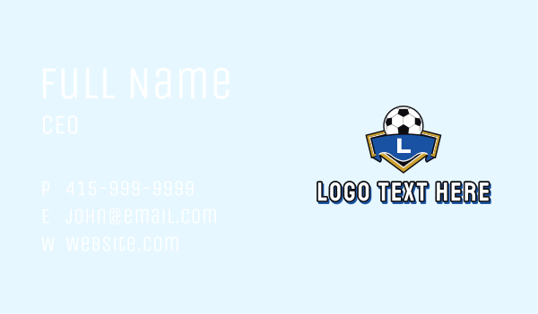 Soccer League Tournament Business Card Design Image Preview