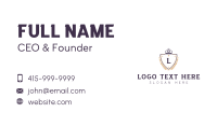 Regal Shield Wreath Business Card Image Preview