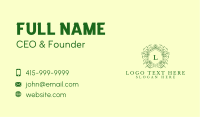 Green Floral Garden Business Card Image Preview