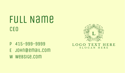 Green Floral Garden Business Card Image Preview