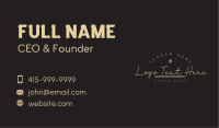 Signature Chalk Wordmark Business Card Image Preview