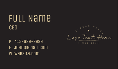 Signature Chalk Wordmark Business Card Image Preview