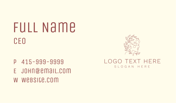 Natural Beauty Goddess Business Card Design Image Preview