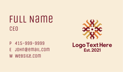 Traditional Weaving Pattern Business Card Image Preview