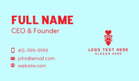 Red Hipster Love Business Card Design