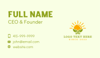 Sunset Leaf Gardening Business Card Design