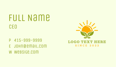 Sunset Leaf Gardening Business Card Image Preview