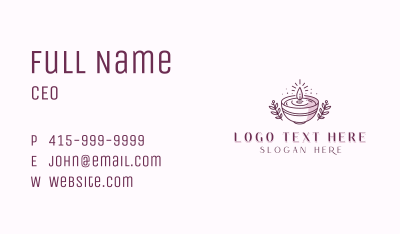 Handmade Candlelight Decoration Business Card Image Preview