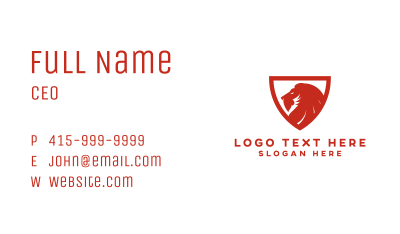 Red Lion Shield Business Card Image Preview