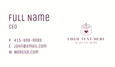 Candle Heart Wellness Business Card Image Preview
