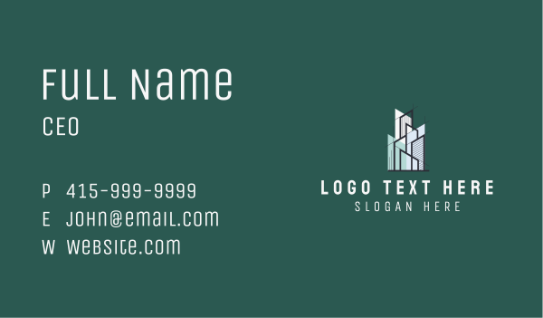 Tower Skyscraper Architect Business Card Design Image Preview