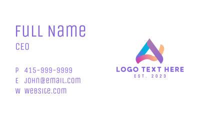 Colorful Letter A Media Business Card Image Preview