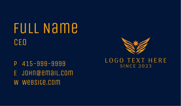 Elegant Wings Hotel Business Card Design Image Preview
