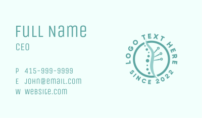 Spine Acupuncture Needle Business Card