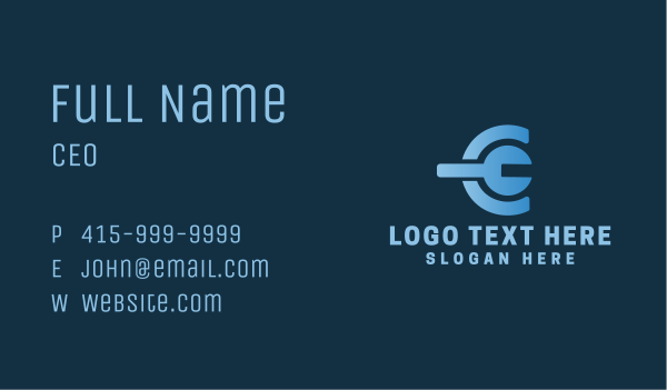 Repair Service Lettermark Business Card Design Image Preview