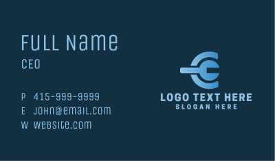 Repair Service Lettermark Business Card Image Preview