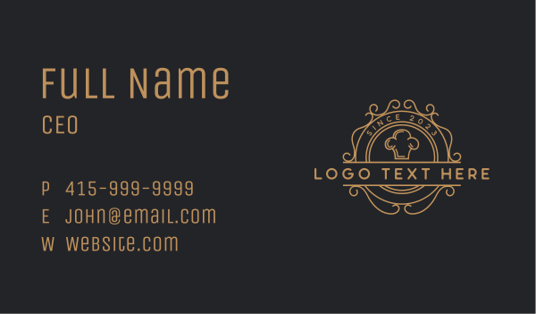 Chef Hat Gourmet Catering Business Card Design Image Preview