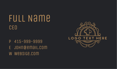 Chef Hat Gourmet Catering Business Card Image Preview