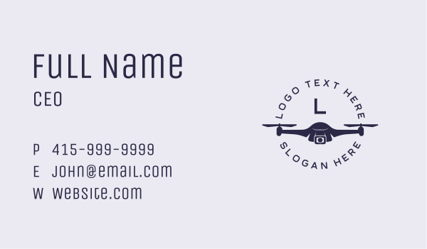 Tech Drone Camera Business Card Design Image Preview