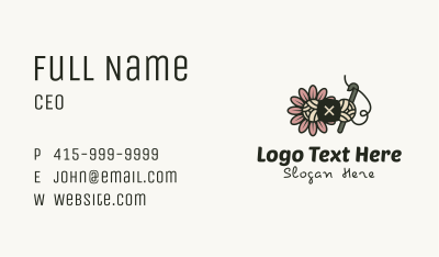 Floral Yarn Crochet Craft Business Card Image Preview