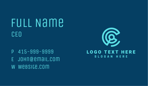 Online Network Letter C Business Card Design Image Preview