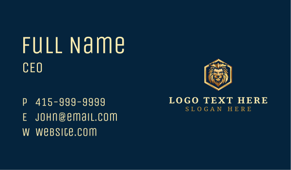Luxury Loin Business Business Card Design Image Preview