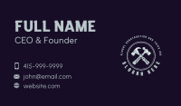 Carpentry Hammer Tool Business Card Image Preview