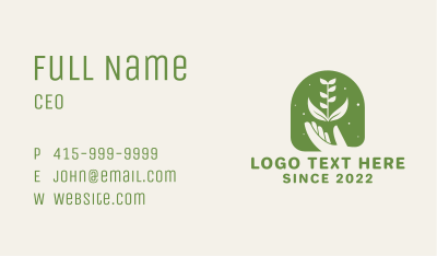 Garden Plant Hand Business Card Image Preview