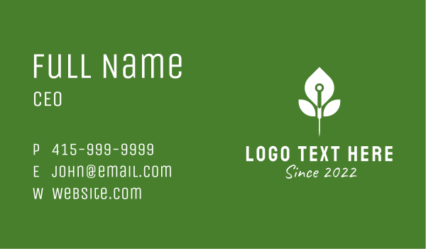 Needle Plant Acupuncture  Business Card Design Image Preview