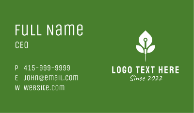 Needle Plant Acupuncture  Business Card Image Preview