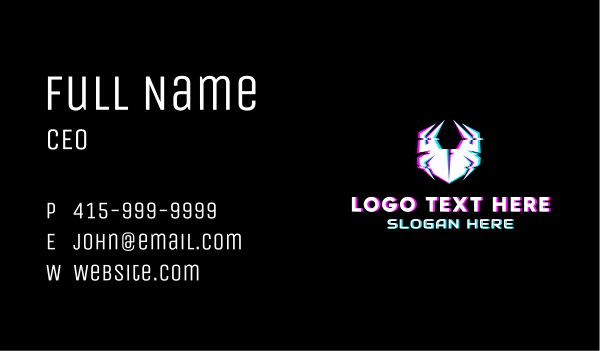 Gaming Spider Bug Glitch Business Card Design Image Preview