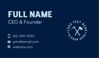 Blue Hipster Axe Business Card Image Preview