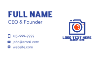 Blue Orange Camera Outline Business Card Image Preview