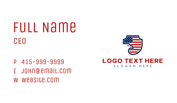 American Flag Eagle Shield Business Card Design Image Preview