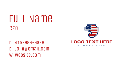 American Flag Eagle Shield Business Card Image Preview