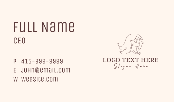 Feminine Fashion Jewelry Business Card Design Image Preview