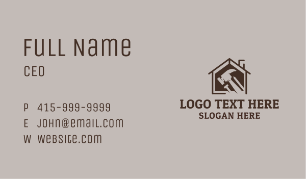 House Building Tools Business Card Design Image Preview