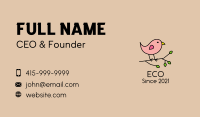 Eco Songbird Cartoon Business Card Image Preview