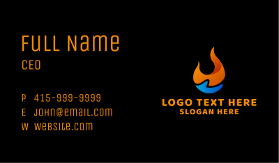 Flame Hydroelectric Power Business Card
