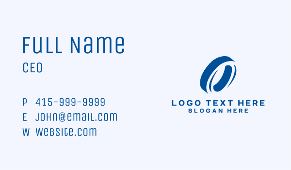 Web Media App Letter O Business Card Design Image Preview
