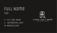 Round Geometric Letter R Business Card Image Preview